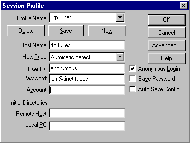 Pantalla configuració