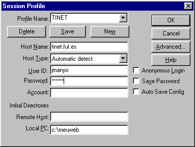 Pantalla configuració