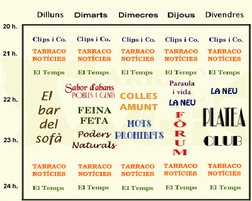 Programaci� de Tarraco Visi�