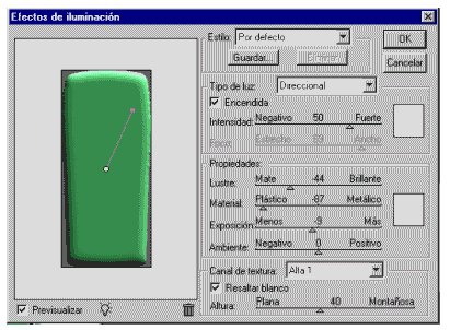 Aplicando un efecto de iluminaci�n