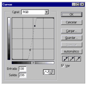 Ajustando las curvas de color de la imagen