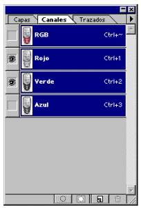 Ocultando el canal azul