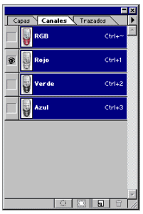 Dejando visible el canal rojo
