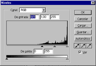 Valores para los niveles