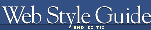 Web Style Guide