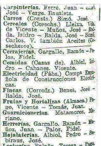Dades de Godall al 1927