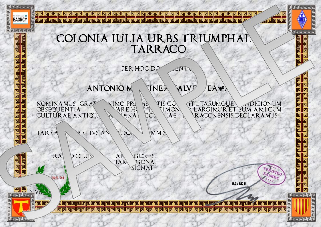 MODELO DIPLOMA TARRACO TRIUMPHALIS