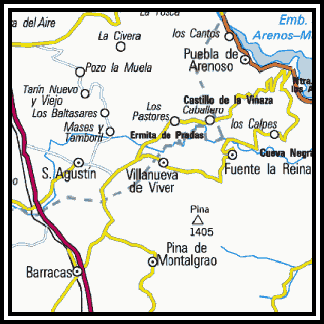 Mapa zona Villanueva de Viver