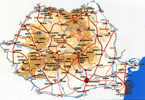 Mapa Rumania
