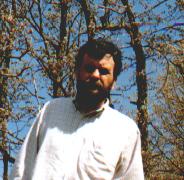 En Mingo Melero. en el fondo el cielo de Majaelrayo (Guadalajara), el 6 de mayo de 1995