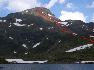 itinerari d'ascensi� al pic de Tristaina
