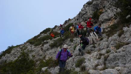 desgrimpant el Puig Pelat
