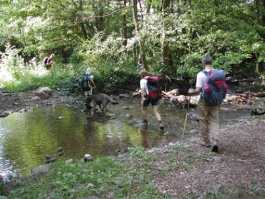 Creuant el torrent a prop de Gr�ixer