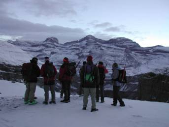 Les tres Sorores amb la nevada