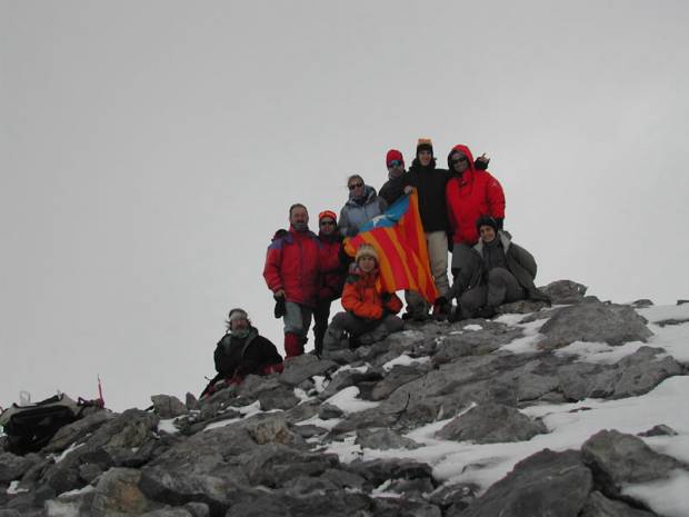 El grup al cim de la punta de las Escaleras