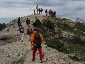 arribant al cim de la roca Corbatera