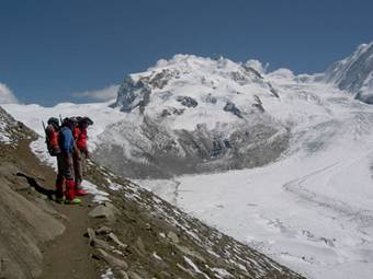 aproximaci� al refugi Mont Rosa