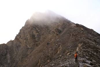 Aresta somital del Mount Meru a les 6 del mat�