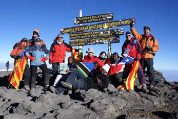 Cim del Uhuru Peak, a 5.895 m, el sostre d'�frica