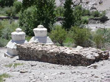 Chortens i mani
