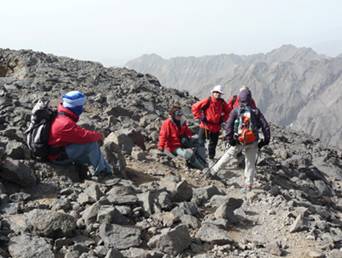 descans al coll del Toukal, al 4.000 m