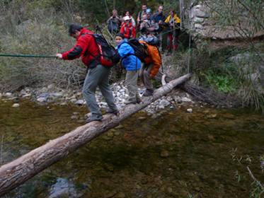 creuant el riu Brugent