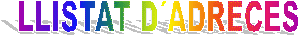 Llistat d�adreces