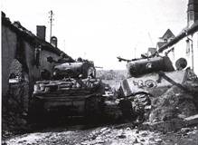 Destroyed Shermans at Lampaden