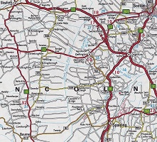 Modern Sleaford-Boston-Spalding area