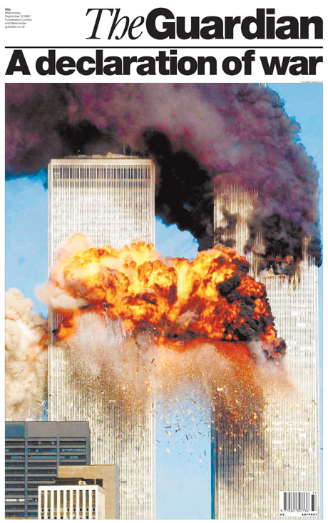 9/11 Guardian front page