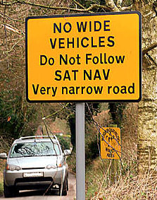 Sat-nav, narrow