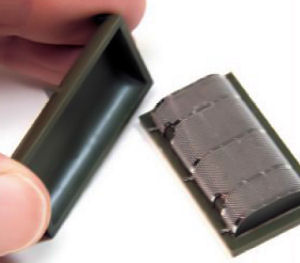 Molde especializado para dar forma a un fotograbado