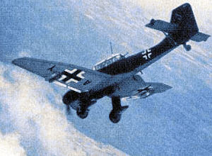 Ju-87 realizando un picado