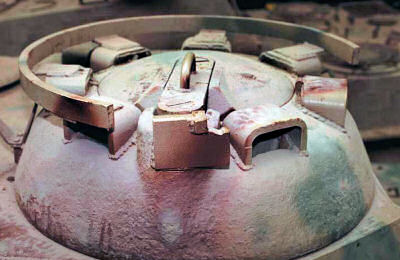 Blindaje de un carro de combate con una textura �spera