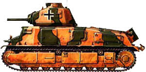 Carro de combate Somua franc�s capturado por los alemanes