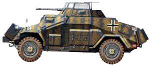 Veh�culo blindado alem�n camuflado con barro