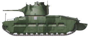Carro de infanter�a 'Matilda' Mk.II camuflado con los colores G.3 y G.4
