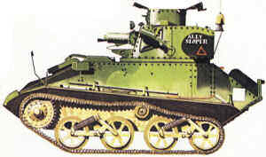 Carro ligero Mk.VIB camuflado con los colores G.3, G.4 y G.5