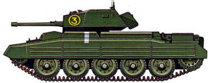 Carro de combate A15 Crusader en T�nez, 1943