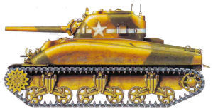 Carro de combate en el desierto africano, 1943