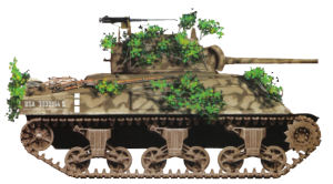 Carro de combate con camuflaje "natural"