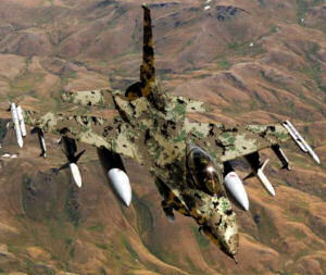 Avi�n F-16 con camuflaje �pixelado�