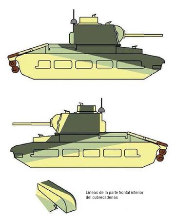 Carro de combate Matilda II (patr�n -B-) - vistas laterales