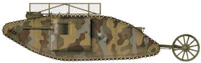 Tanque modelo Mk. I 'Male' del ej�rcito brit�nico