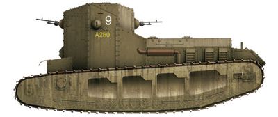 Tanque modelo Whippet del ej�rcito brit�nico