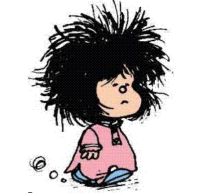 Dibuix de la Mafalda recén aixecada