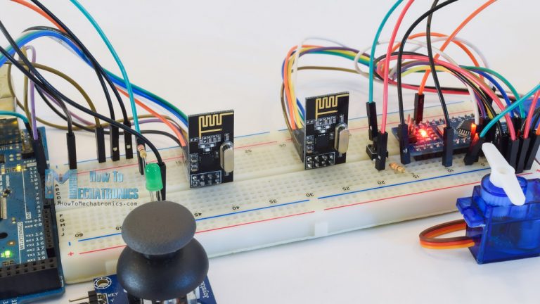 NRF24L01 on a breadboard