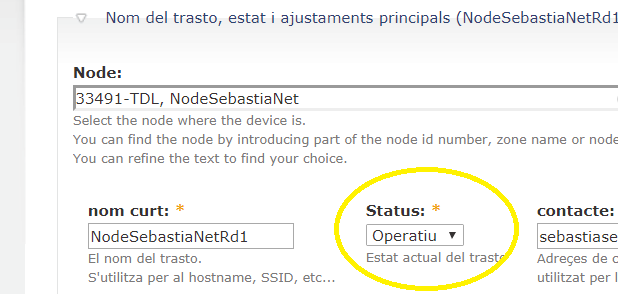 editar estat antena