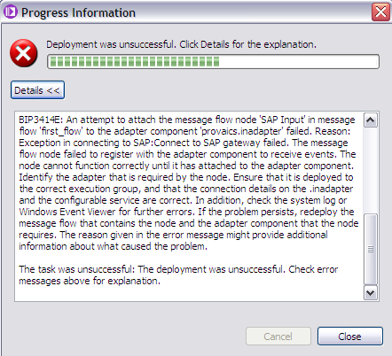 SAP conn error