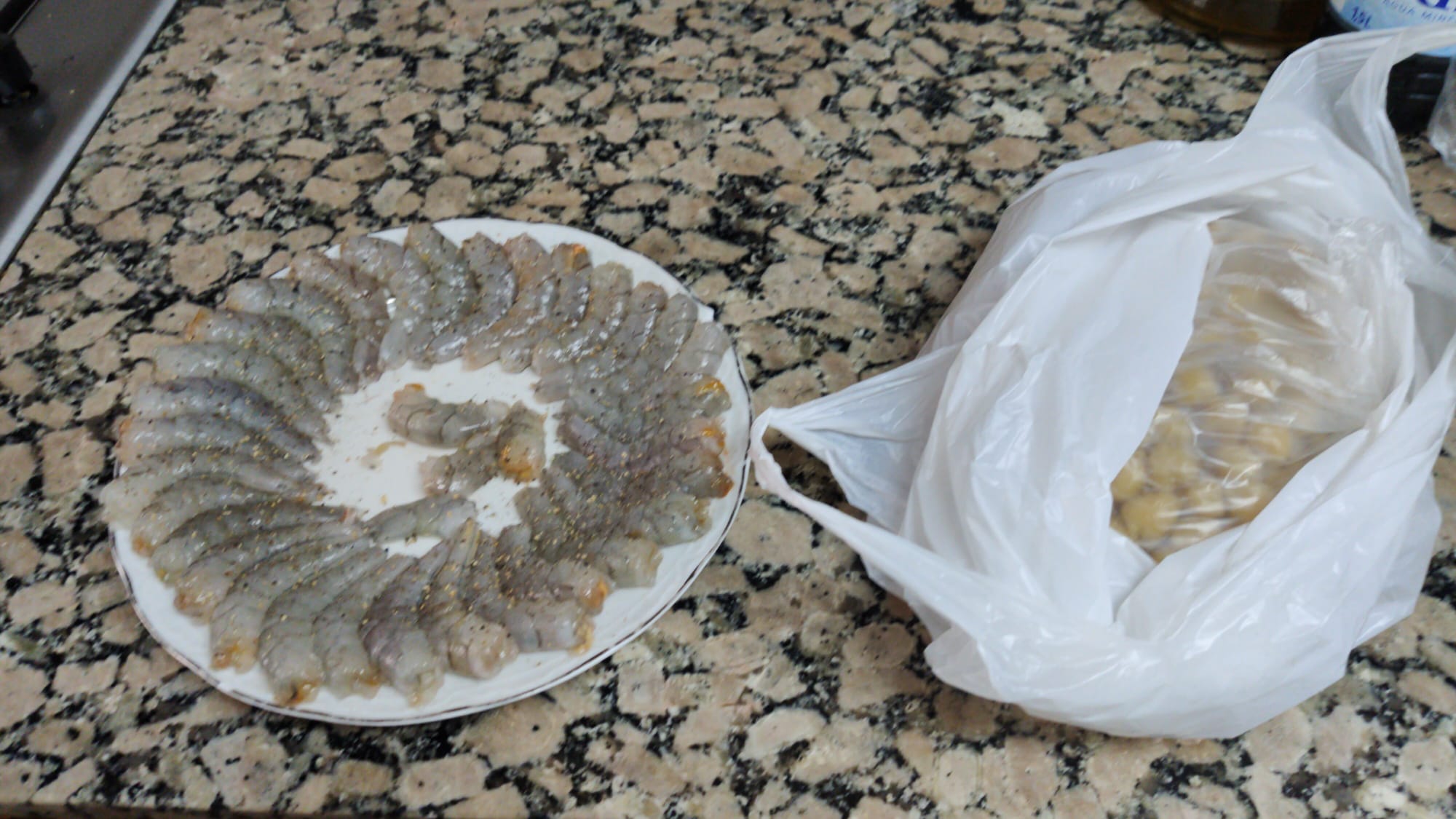 llagostins amb cigrons